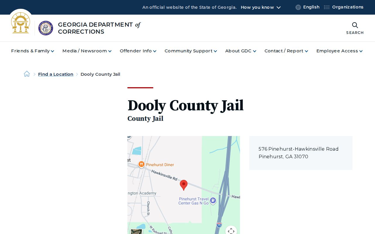 Dooly County criminal court case context from the official jail directory