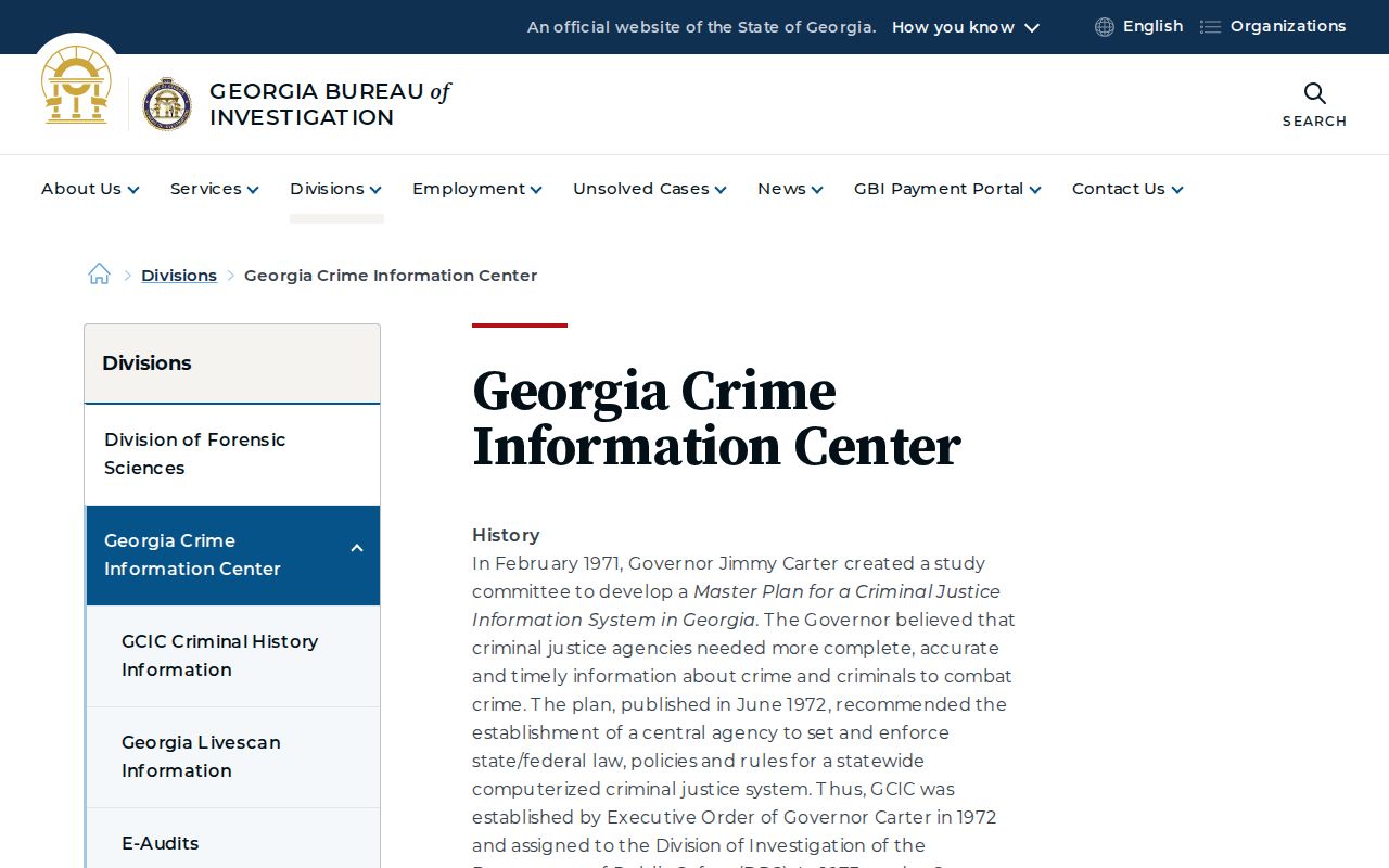 Dooly County criminal case disposition source from Georgia Crime Information Center