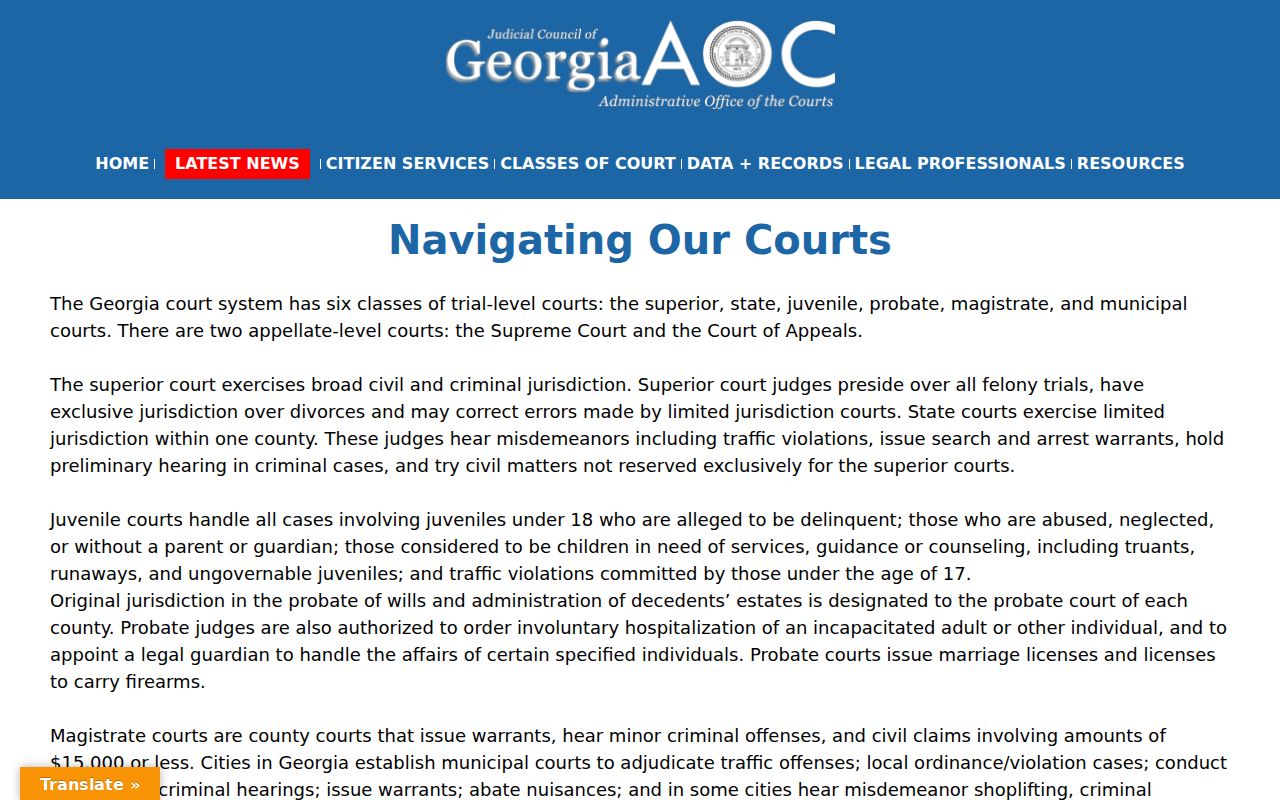 Dooly County court case lookup source from Georgia court navigation
