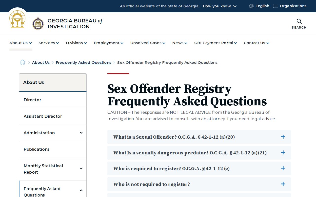 GBI sex offender registry FAQ for Dooly County lookup verification